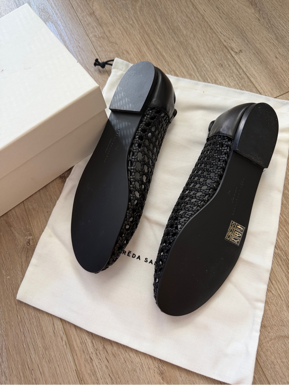 Freda Salvador Black Woven Ballet Flat - Picture 6 of 6